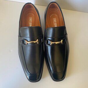 STACY ADAMS Men's Pierce Moe-Toe Slip-on Penny Loafer Size 9.5 Black Memory Foam